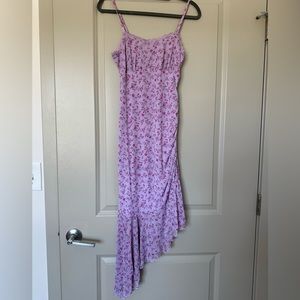(NWT) Asymmetrical Mauve Floral Dress (Size S)